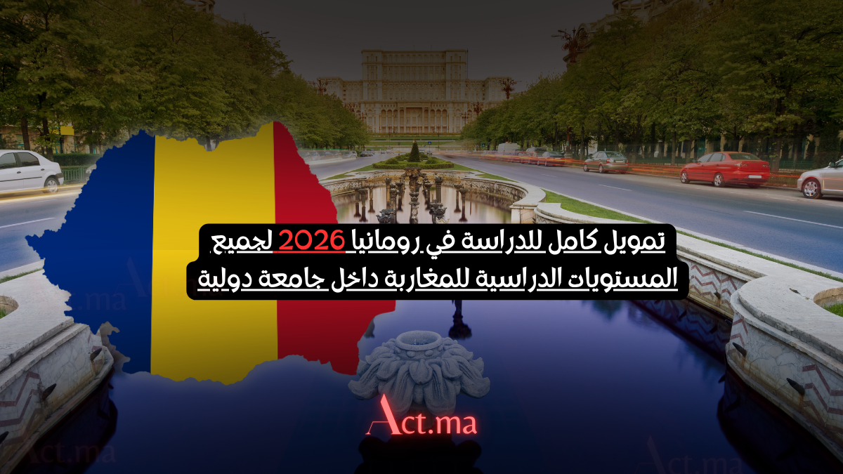 تمويل كامل للدراسة في رومانيا 2026 لجميع المستويات الدراسية للمغاربة داخل جامعة دولية