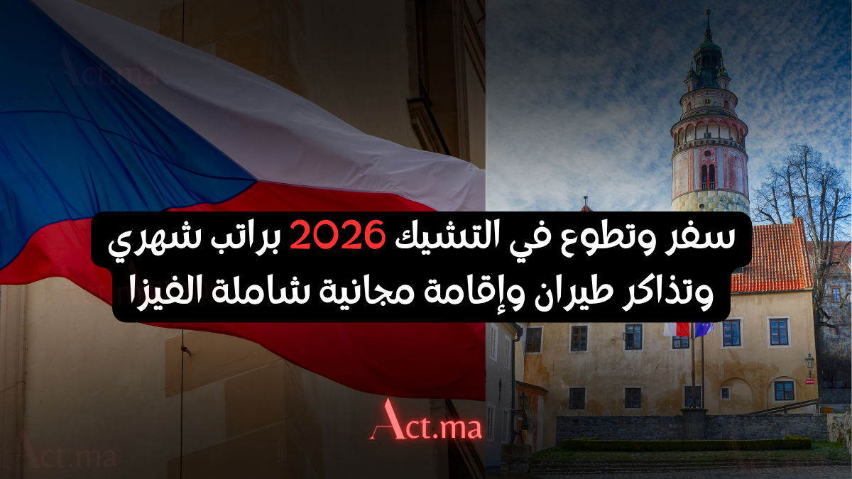 سفر وتطوع في التشيك 2026 براتب شهري وتذاكر طيران وإقامة مجانية شاملة الفيزا